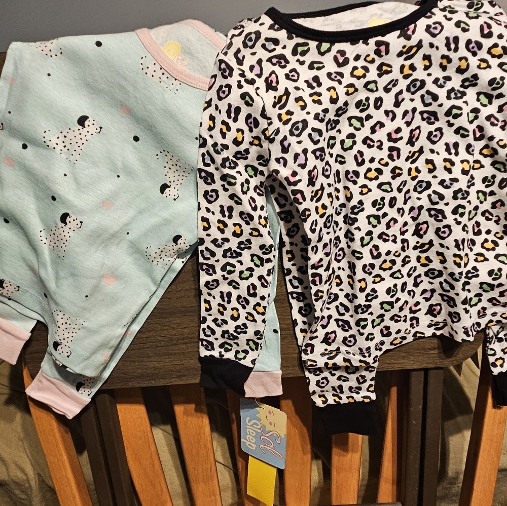 Kids Pajamas - Multicolor Leopard and Mint